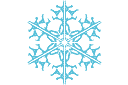 Schablonen auf das Thema der Winter - Schneeflocke XIII