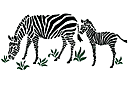 Tiere zeichnen Schablonen - Zebras