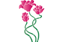 Schablonen im Jugendstil - Drei Tulpen 