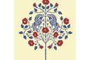 Schablonen für Rosen zeichnen - Rosa Baum