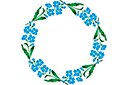 Schablonen für Blumen zeichnen - Ring aus Vergissmeinnicht