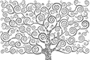 Schablonen im abstrakten Stil - Baum des lebens von Gustav Klimt