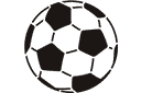 Schablonen von verschiedenen Objekten - Fußball