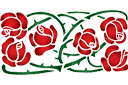 Schablonen für Rosen zeichnen - Heckenrose 3