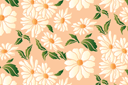 Schablonen für Blumen zeichnen - Tapete mit Kamille 2