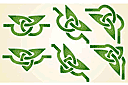 Schablonen im keltischen Stil - Satz der Kleeblätter