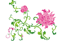 Schablonen mit östlich Motiven - Chinesische Chrysantheme