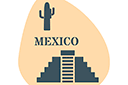 Schablonen von Gebäuden und Architektur - Mexiko - Sehenswürdigkeiten der Welt