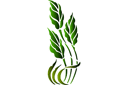 Schablonen des Blätter und Gras Design - Drei kleine Blätter