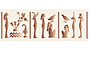 Schablonen im ägyptischen Stil - Bordüre im ägyptischen Stil 3