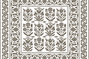 Klassische Schablonen - Großer englischer Teppich