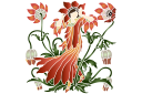 Schablonen mit fabelhaften Abbildungen - Gefolge von Flora - Anemone