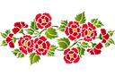Schablonen für Rosen zeichnen - Dekorativer Strauß 031a