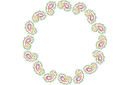 Schablonen Indische Mustern - Kreis aus Paisleymuster 123