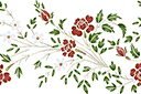 Schablonen für die Bordüren mit Pflanzen - Rosen und Gänseblümchen 29b
