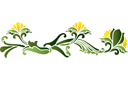 Schablonen für Blumen zeichnen - Gelbe Blumen 38c