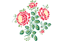 Schablonen für Blumen zeichnen - Motiv mit Pfingstrose 44