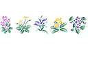 Schablonen für Blumen zeichnen - Wildblumen