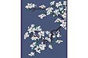 Schablonen für Blumen zeichnen - Magnolienzweig