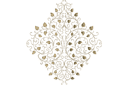 Schablonen mit Spitzen-Mustern - Kreisförmiges Motiv mit kleinen Blätter