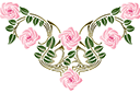 Schablonen für Rosen zeichnen - Rosenmotiv 50a