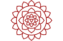 Kreismuster Schablonen - Indische Lotosblume