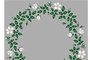 Schablonen für Rosen zeichnen - Weißer Hagebutten - Ring