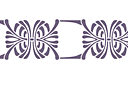 Schablonen für Bordüre im klassischen Stil - Bordürenmuster im Jugendstil 055