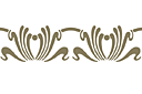 Schablonen für Bordüre im klassischen Stil - Bordürenmuster im Jugendstil 066
