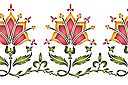 Schablonen mit östlich Motiven - Türkische Blumen
