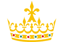 Schablonen von verschiedenen Objekten - Heraldische Krone