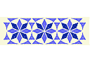 Schablonen für die Bordüren mit verschiedenen Ornamenten - Sternenförmiges Mosaik