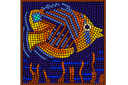 Schablonen für die Fliesen - Papageifisch (Mosaik)