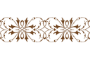Schablonen für die Bordüren mit verschiedenen Ornamenten - Spitzenartiges Bordürenmotiv 47