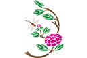 Schablonen für Blumen zeichnen - Pfingstrose und Libelle