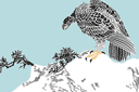 Schablonen mit östlich Motiven - Adler am Hang