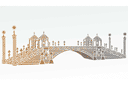 Schablonen mit östlich Motiven - Großer Chinesischen Brücke