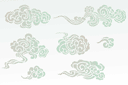 Schablonen mit östlich Motiven - Sieben Wolken im orientalischen Stil