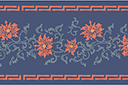 Schablonen mit östlich Motiven - Bordüre mit orientalischen Blumen