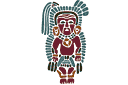 Schablonen von Maya, Azteken und Inken - Mayapriester