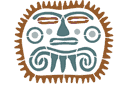 Schablonen von Maya, Azteken und Inken - Maske des Inka