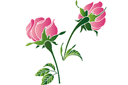 Schablonen für Rosen zeichnen - Rosen und Stiele