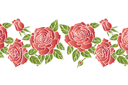 Schablonen für Rosen zeichnen - Roten Rosen 3