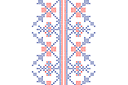 Schablonen für die Wandkanten  in ethnischen Stil - Russische Muster 012