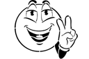 Schablonen das Zeichnen des Lächelns - Emoticon 29