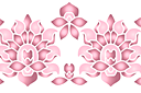 Schablonen für Blumen zeichnen - Bordürenmotiv mit den blühenden Lilien 