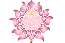 Schablonen mit östlich Motiven - Chinesische Blume 1