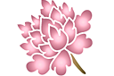 Schablonen für Blumen zeichnen - Chinesische Blume 4