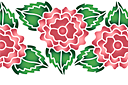 Schablonen für die Bordüren mit Pflanzen - Frottee Rose 2B