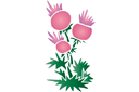 Schablonen für Blumen zeichnen - Distel der Eule